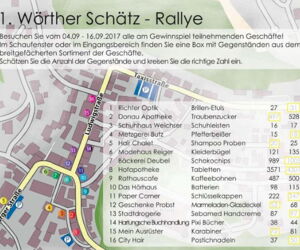 Karte „1.Wörther Schätz-Rallye“